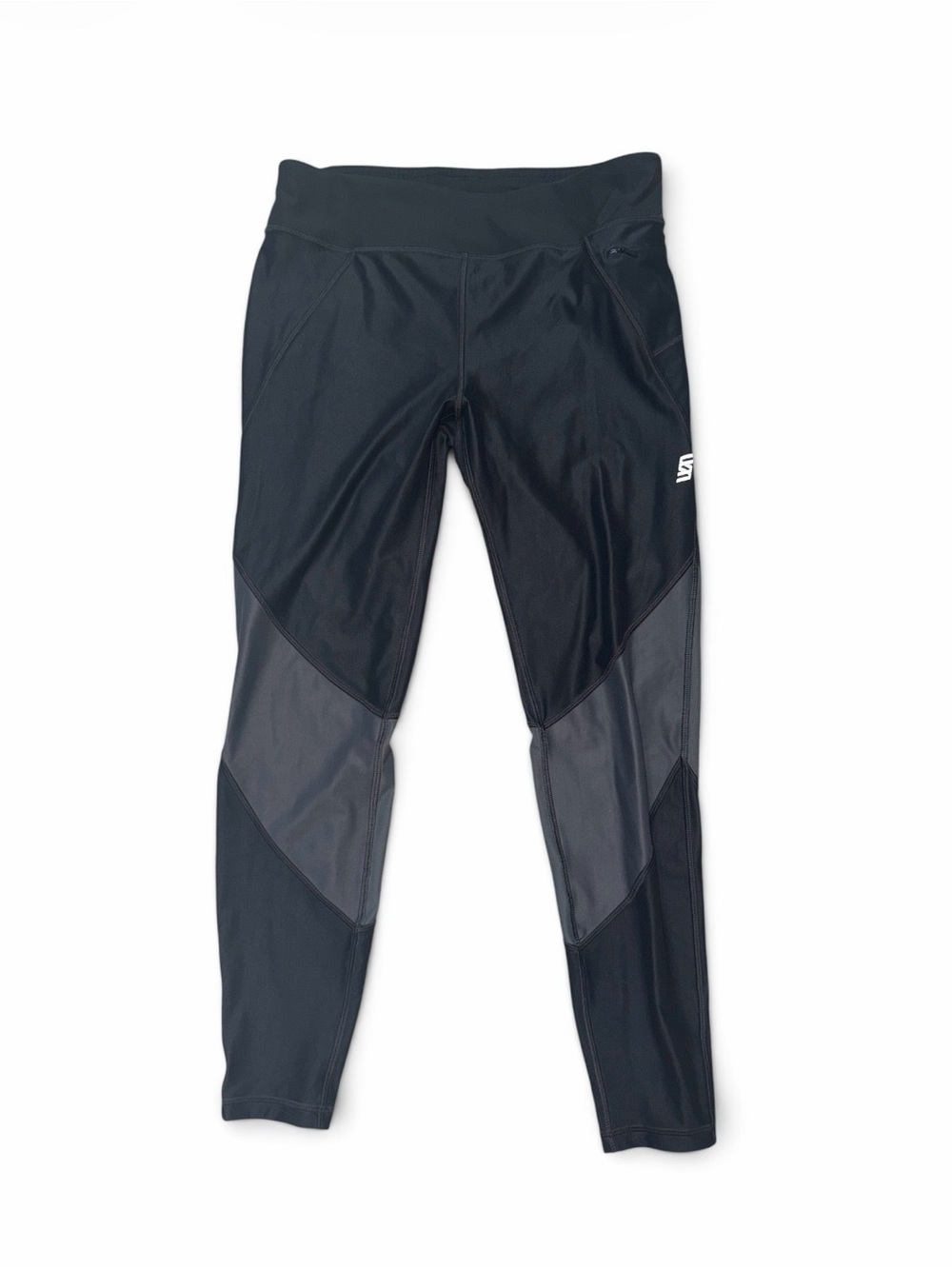 CALIA by Carrie Underwood Black and Gray Colorblock Performance Jumpsuit